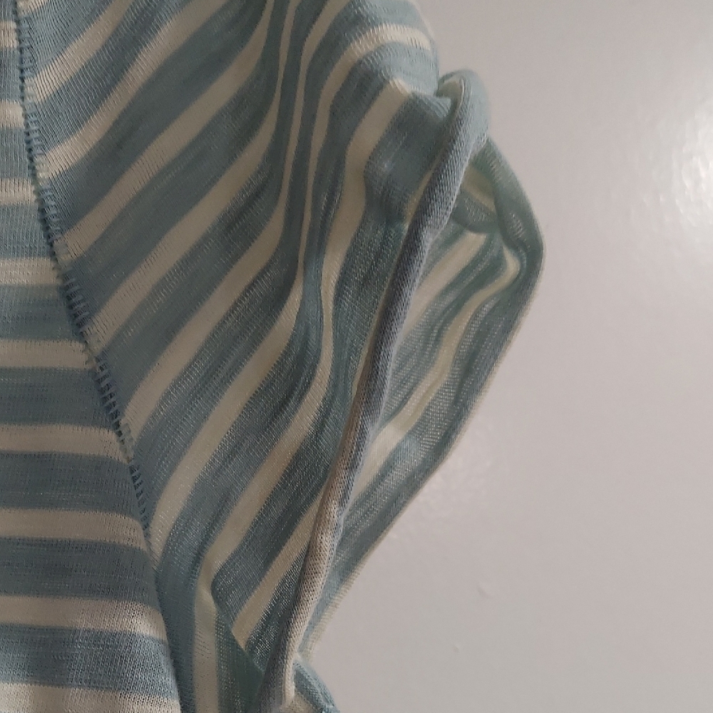 We The Free Sky Blue and Cream Striped Top - Picture 3 of 5